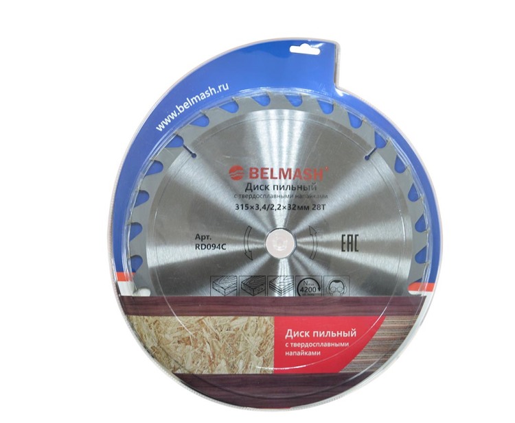 Диск пильный BELMASH 315х3,4/2,2х32мм 28Т