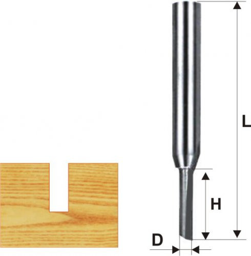 Фреза пазовая прямая ф3х6мм хв 8мм (46055)