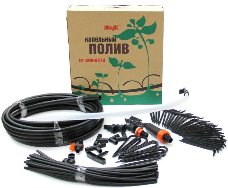 Капельный полив &quot;Жук&quot; от ёмкости на 30 растений (&quot;Парниковый&quot;)