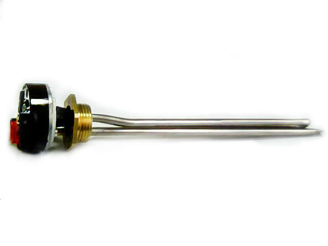 Радиаторный ТЭН G1&quot; AL1200Вт/220В L=360мм с Термостатом (левая резьба)