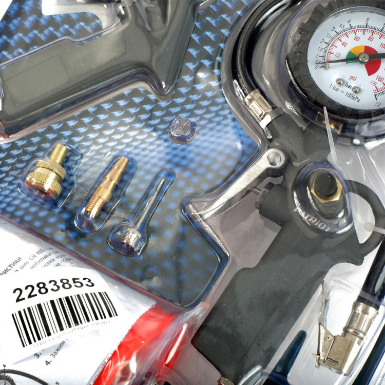 Набор пневмоинструмента PATRIOT KIT 3C, 3 предмета+3 сопла