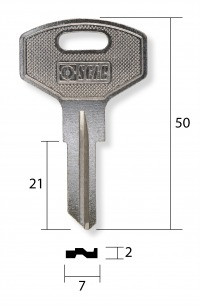 заготовка для ключа KAM-1R Silca (0339)