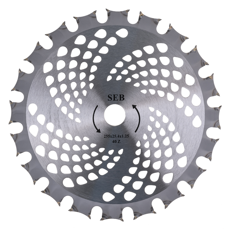 Нож 255*1,25*25,4 40зубов 2-х рядный с победитом турбо