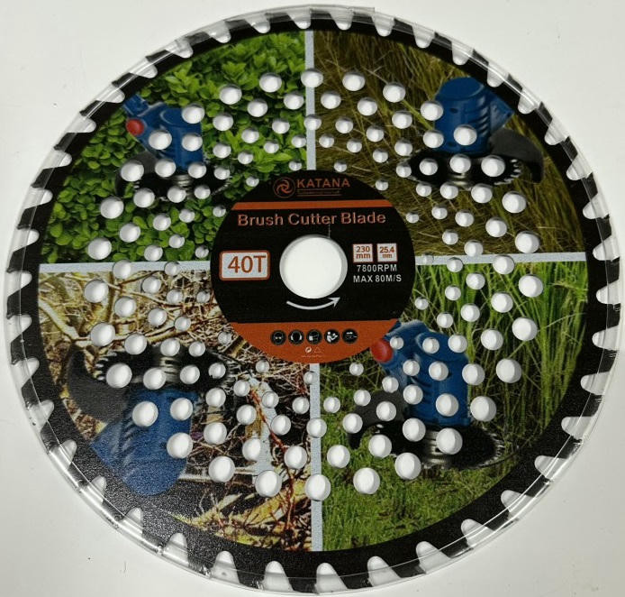 НОЖ Бензокосы КАТАNА с победитовыми напайками (230x25.4x1.3мм 40зуб.)
