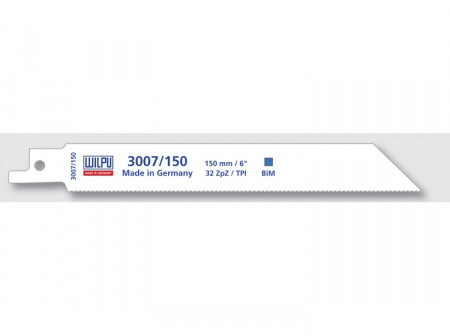 олотно по металлу 3007/150 Bi-metall (5 шт; 150х19х0.9 мм; 130 мм; 32 TPI) WILPU 1411500005