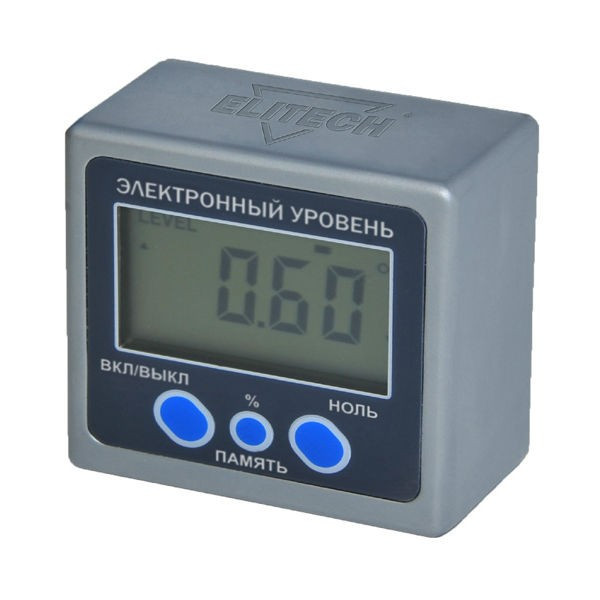 Уклономер цифровой 57мм,металл,4х90град,магнит,точн.+/-0,05гр