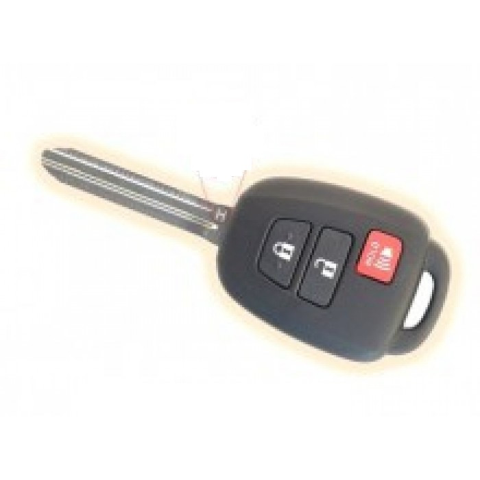 Заготовка для ключа TOY43P__TY37R 3 кн. (2+паника красный правый)