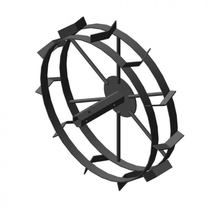 Грунтозацеп вал S-24 мм. 380/120мм втулка 82 мм. 2 обода