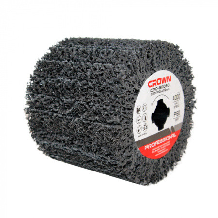 Щетка брашировальная абразивная алмазная CROWN CAQ-B11060 d-110х100 P60