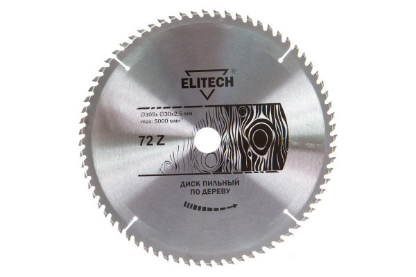 Диск пильный по дереву твердосплавный 305х30 z72 ELITECH