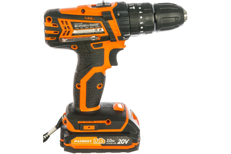 Аккумуляторная дрель-шуруповерт PATRIOT BR 201UES-h Li-lon
