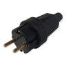Электрическая вилка прямая черная