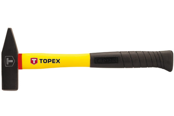 Молоток 500гр с фиберглас. ручкой, кв. боек, Topex 02A805