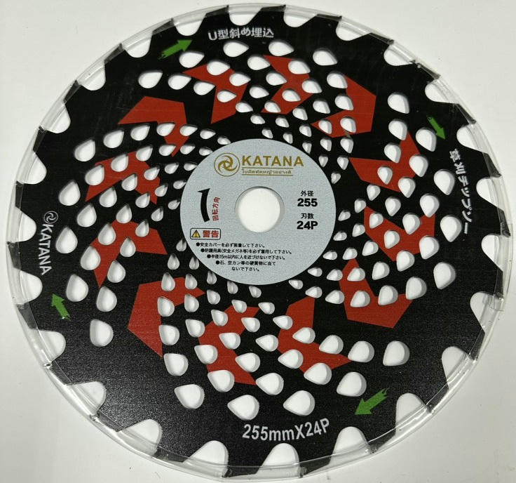 НОЖ Бензокосы КАТАNА с победитовыми напайками (255x25.4x1,3mm-24зуб.)