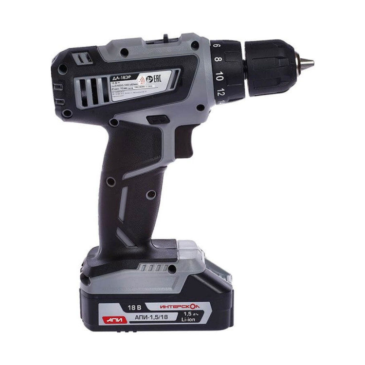 Аккумуляторная дрель-шуруповерт Интерскол ДА-18ЭР Li-ion Апи