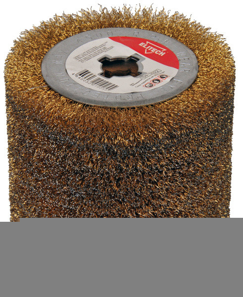 Щетка брашировальная стальная 120Х100Х19мм для МЩ 1412Э, для дерева. ELITECH 1820.127200