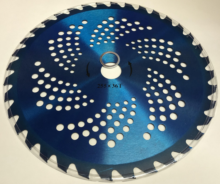 НОЖ Бензокосы с победитовыми напайками (255x25.4x1.3мм 36зуб.) синий HOZ