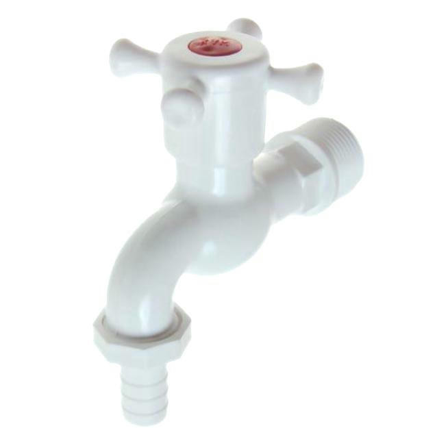 Кран водоразборный 3/4 н/резьба (белый) HYA21