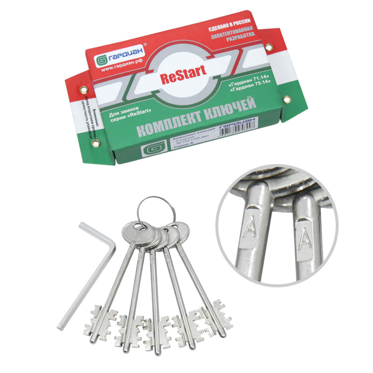 Сменный комплект ключей "Гардиан" 3К.703 сер.А (71.14Т и 75.14Т)