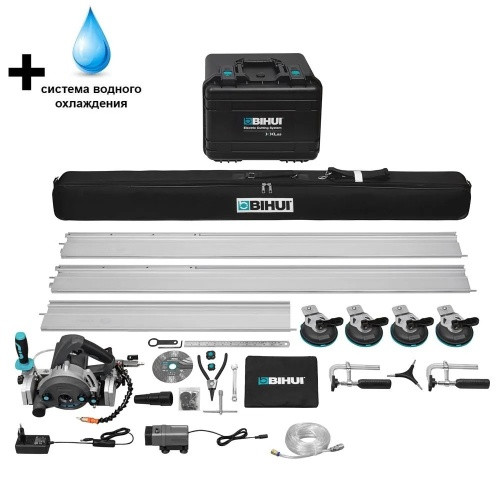 Плиткорез 1500 Вт, 230 В 13000 об / мин. глубина: 17мм, рез 3,2 м; направляющие 140см - 2 шт. и 80см