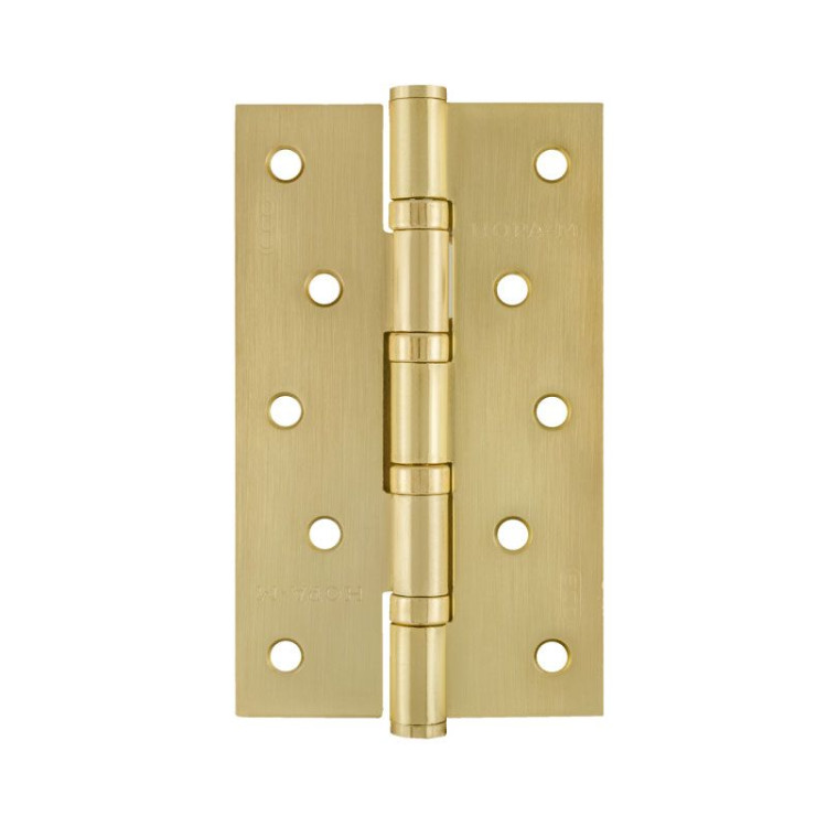 Петля накладная "NORA-M" 5"-4ВВ FHP-ECO (125х75х2,5) SВ (матовое золото)