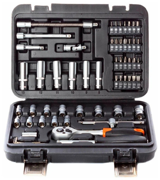 Набор инструмента 56пр для дом.работ и для ремонта автомобиля Квалитет НИР-56