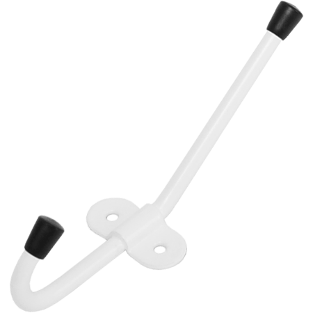 Крючок вешалка "Домарт" двойной (белый)