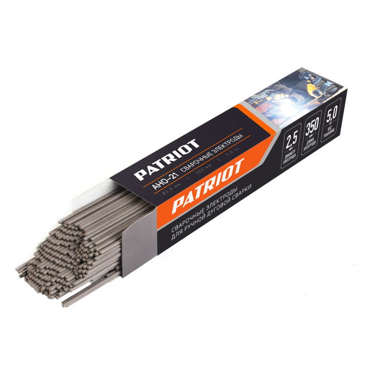 Электроды сварочные PATRIOT AHO-21 (2.5х350 мм, 5 кг)
