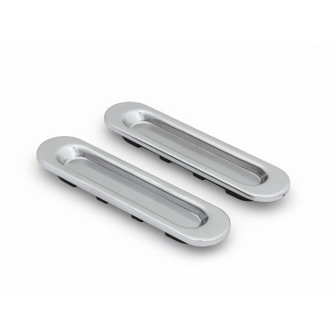 Ручки для раздвижных дверей овал (без замка) белый