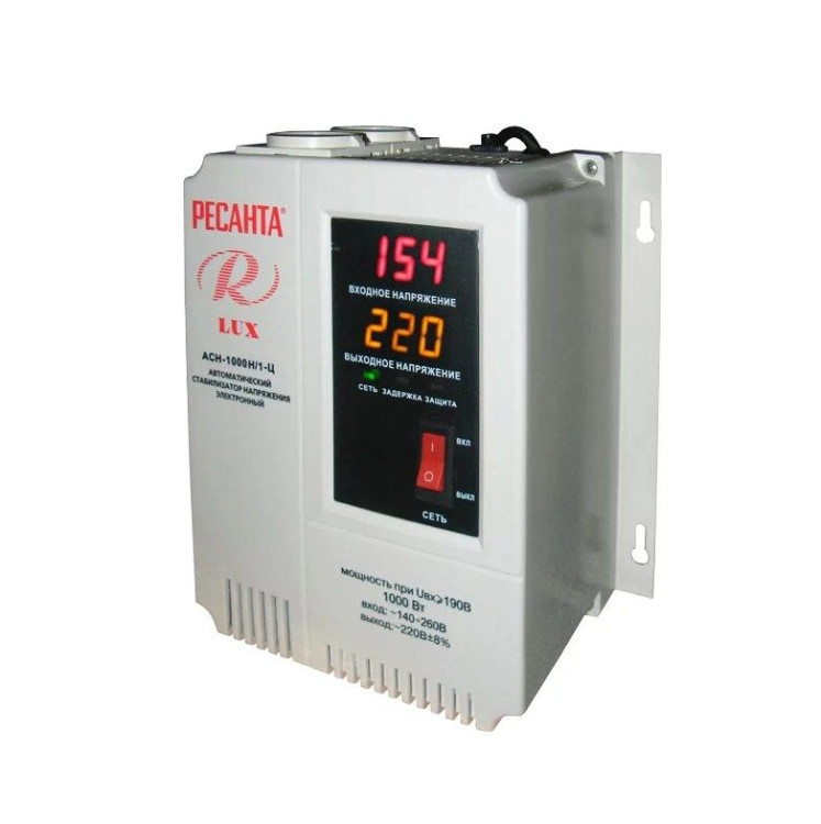 Стабилизатор напряжения РЕСАНТА АСН- 1 000/1-Ц Lux