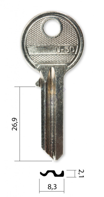Заготовка для ключа U-5D