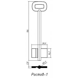 заготовка ключа Ростов-1 (RST1D) правый конаково