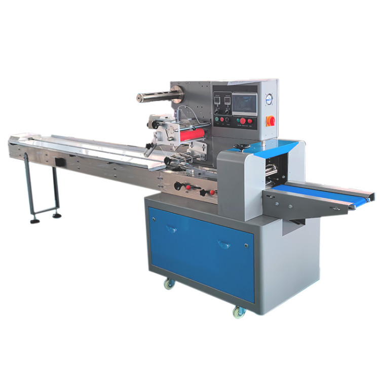 Горизонтальная упаковочная машина DXDZ-250B NEW (2 ножа, bag L 65-190 mm, S 200 mm, H-40 mm)