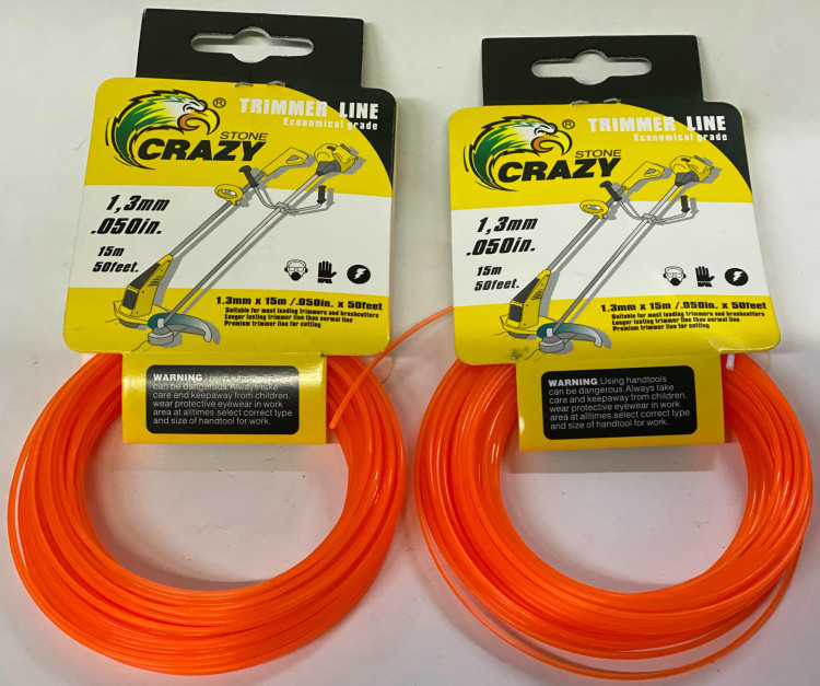 Леска триммерная 1,3мм(15м) сечение круг CRAZY