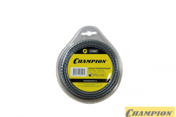 Леска CHAMPION Platin Saw 3.0мм*12м (зубчатый) C7067