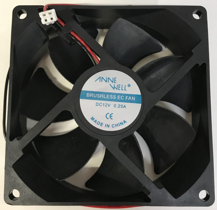 Вентилятор плоский 8x8x2,5 12V 0.25A