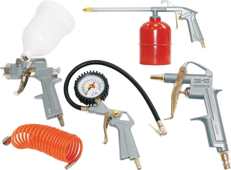 Набор пневмоинструмента 5 предметов (к/р с верхним бачком)