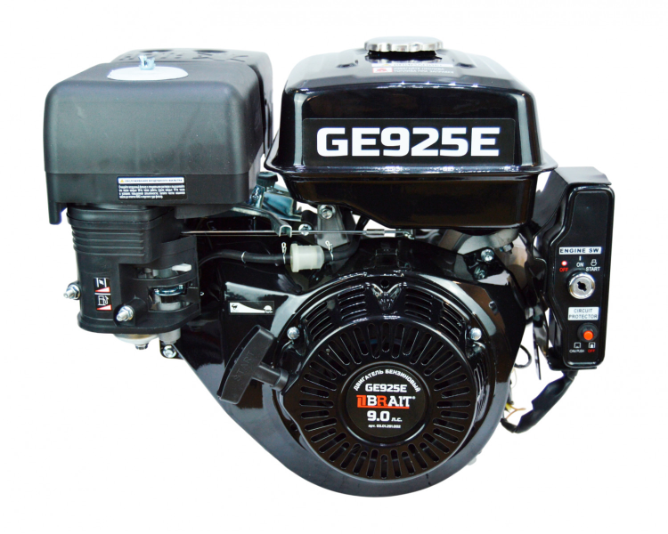 Двигатель BRAIT-GE925E | 9 л.с. | электростартер, шкив 25мм,длина вала 71мм
