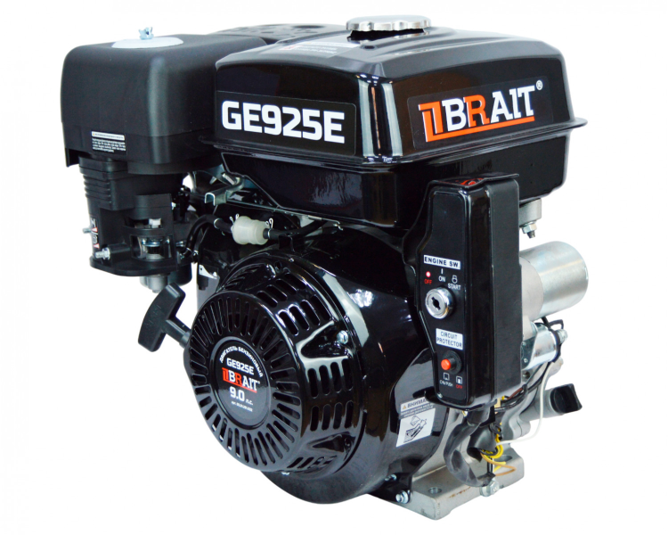 Двигатель BRAIT-GE925E | 9 л.с. | электростартер, шкив 25мм,длина вала 71мм