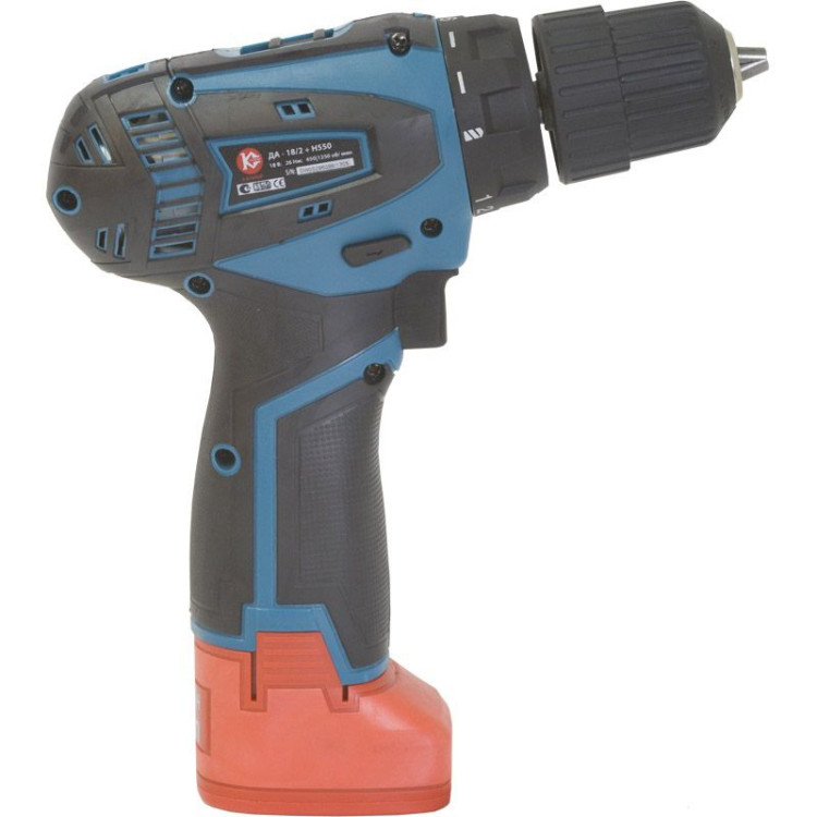 Аккумуляторная дрель-шуруповерт Калибр ДА-18/2+Н550 LiIon