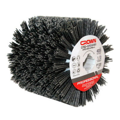 Щетка нейлоновая 110 мм, Р80 Crown CAQ-N1101480