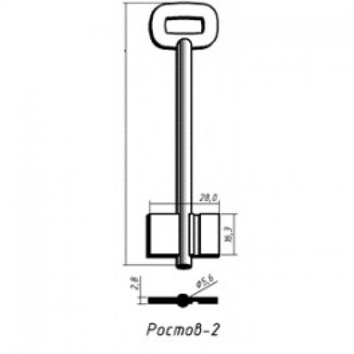 заготовка ключа Ростов-2 (RST2D) левый конаково