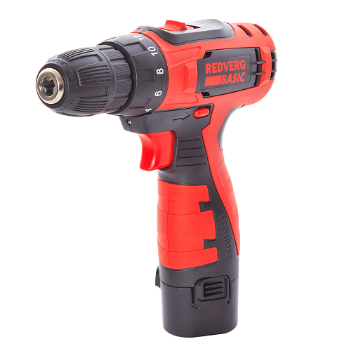Аккумуляторная дрель-шуруповерт REDVERG BASIC SD12LE/2-2 12В/2х1,5Ач Li-lon, 0-750/мин, 15Нм, 1,2кг, кор, Basic