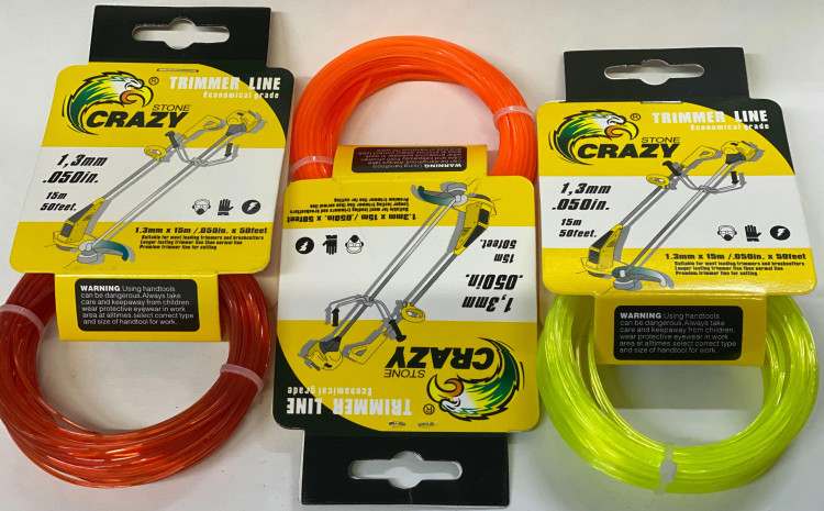 Леска триммерная 1,3мм(15м) сечение звезда CRAZY