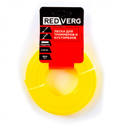 Леска 3,0мм, 15м, без кассеты, для газонокосилки, КВАДРАТ