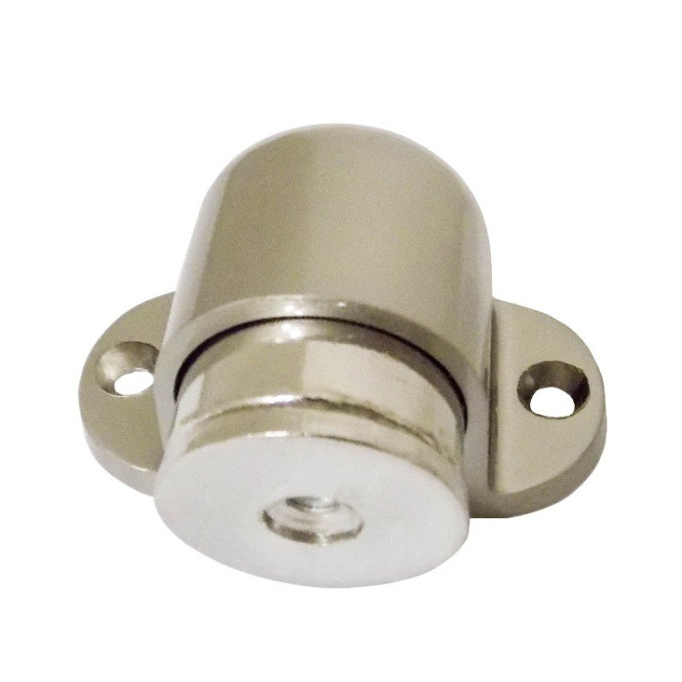 Ограничитель двери напольный магнит (никель)