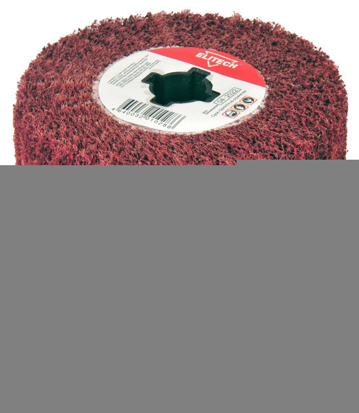 Щетка нейлоновая "скотч-брайт" для полировки Elitech 1820.127300 120Х100Х19мм,Р80,д\МЩ 1412Э,д\дерева,стали,алюминия