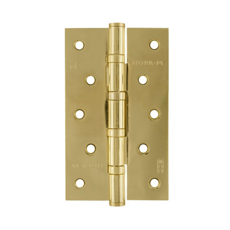 Петля накладная "NORA-M" 5"-4ВВ FHP-ECO (125х75х2,5) РВ (золото)