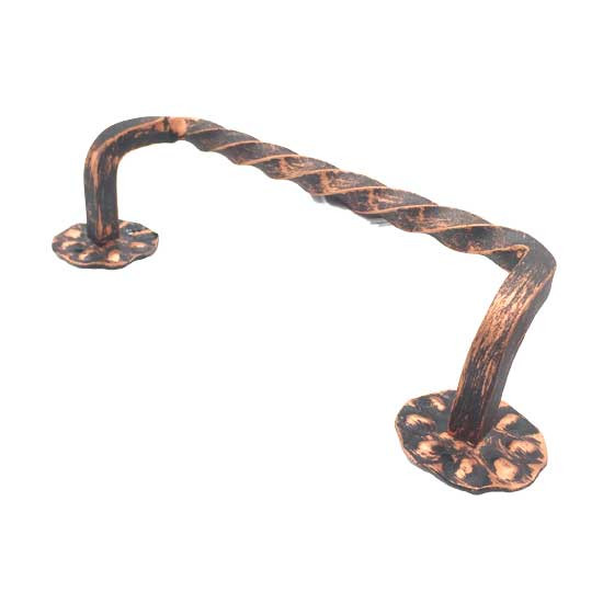 Ручка-скоба кованая "Витая гнутая" 240мм (медь) (6)
