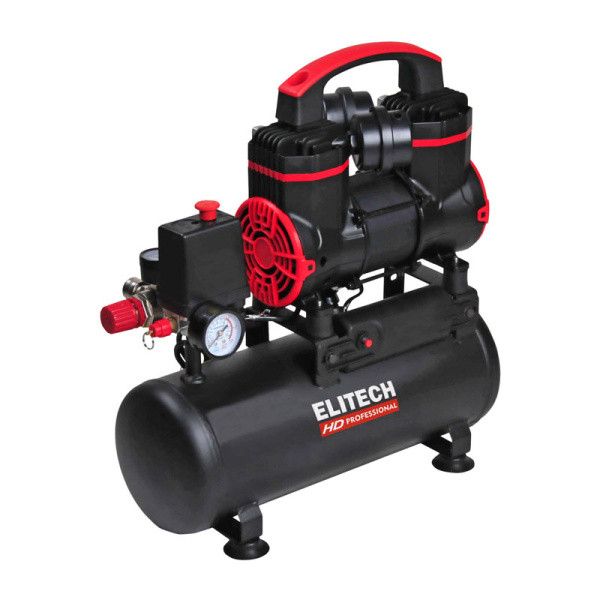 Компрессор ELITECH HD ACF 200-8S 200л/мин-вход, 1.0кВт, 8bar, безмасляный малошумный, 8л, ,11.7кг